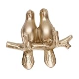 Vaguelly Kreative Vogelhaken aus Harz Selbstklebende Wandhaken für Handtücher Mäntel und Dekoration Gold für Badezimmer Küche und Wohnzimmer kein Bohren Erforderlich