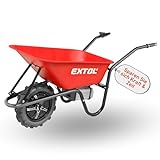 Extol Premium Elektrische Schubkarre mit Akku I 80L Mulde I 150kg Traglast I 500W I 40V Li-ion mit 6000mAh