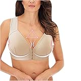 MIN Ying Damen-BH, Spitze, klassisch, große Größe, Dessous, BH mit Bügel, Push-Up, verstellbare Träger, Romantik, Versuchung, Geschenk zum Valentinstag, 01 - Beige, 3XL