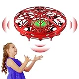 UFO-Drohne für Kinder, Mini-Flugdrohne mit LED-Lichtern, handgesteuerter RC-Quadcopter, Infrarot-Induktionsflugzeug im Freien, Geschenke für Jungen und Mädchen