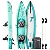 THURSO SURF Compass Aufblasbares SUP Kajak 2 Personen Sport Kajak Set mit Zwei Carbon Rudern & Leichte Sitze & Elektrische Pumpe