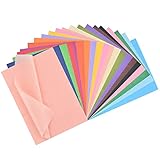 Seidenpapier 300 Blatt A4 - bunt 20 Farben, 16 g/qm transparentpapier bunt, buntes papier a4, bastelpapier zum Kreieren von Pompoms, Papierblumen, Tischdeko, dass in geschenktüten gestopft wird