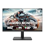 Viewedge Gaming Monitor 24 Zoll FHD 144Hz, IPS 1ms 1080p-Computermonitor mit 110% sRGB, Blaulichtfilter, HDMI- & VGA-Anschluss, Wandmontage-Unterstützung