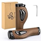 GXCROR Ergonomische Fahrradgriffe Mit Silikon-DäMpfung, Hochwertige Lenkergriffe aus PU-Material Anti-Rutsch Design, Beidseitig Verriegelbar für Mountainbike/Rennrad/Citybike