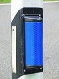 Wildwarner blau - Wildwarnreflektoren halbrund mit stark reflektierender Folie von 3M Serie 4095 - zur Reduzierung von Wildunfällen (10x)