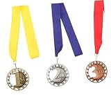 UPKOCH 3Stücke Fußballmedaille Für Sportspiele Medaillen Band Auszeichnung Für Metallmedaillen Für Wettkämpfe Und Turniere