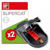 SWISSINNO Mausefalle PRO SuperCat - Tiergezielte Beseitigung - Effizient + Wiederverwendbar mit Erdnussbutter-Köder - Sofortiges Fangen + Töten - 2 Fallen