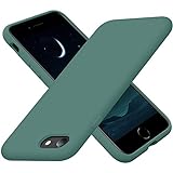 Cordking for iPhone SE Case 2022/2020, iPhone 7 8 Case, Silicone Ultra Slim Shockproof Phone Case with [Soft Microfiber Lining], 4.7 inch, Midnight Green