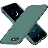 Cordking for iPhone SE Case 2022/2020, iPhone 7 8 Case, Silicone Ultra Slim Shockproof Phone Case with [Soft Microfiber Lining], 4.7 inch, Midnight Green