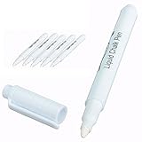 6 weiße Flüssigkreide-Marker, radierbar, Kreidestifte, Kreidestifte, für Tafel, Fenstermarker, Glas, waschbare Fenstermalstifte, Fenstermalmarker, Kreidemarker für Glasmarker
