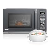 Toshiba MW3-AC26SFI(MG) Mikrowelle mit Grill und Heißluft 6-in-1 Mikrowellenherd mit Dampfgarer 26L 900W Origin Inverter, Chef Defrost, Konvektion, Kombi., Dampf, Grill, Air Fry, 10 Auto-Menüs,Grau