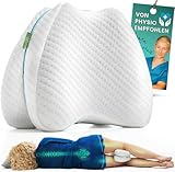 Kniekissen für Seitenschläfer - Ergonomisches Lagerungskissen aus Memory-Schaum für Beine Hüfte und Rücken - Beinkissen für einen erholsamen Schlaf mit atmungsaktivem und waschbarem Bezug 26x22 cm