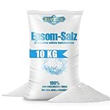 Epsom Salz 10kg | Epsom Salz Badesalz 10kg | Bittersalz Magnesiumsulfat | Pharmaqualität Badesalz - 100% Rein | Natürliches Salz (2x 5kg)