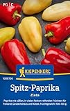 Kiepenkerl Spitz-Paprikasamen Zlata 1008700 – Bunte, süße Früchte, pflegeleichte Paprika für Freiland, Gewächshaus & Kübel, leuchtende Paprika Samen