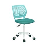 HOMYLIN Moderne Einstellbare Design Computer Sitz Schreibtisch Task Stuhl Drehbare Armlose Kinder Lernraum Home Office Stuhl Task Stuhl, Türkis
