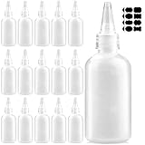 DKBT 16 Stück Quetschflasche 100ml Squeeze Flasche Spritzflasche Dosierflasche Saucenflasche Ketchup Flasche Spenderflasche Squeeze Bottle Soßenflaschen Soßenspender ölflasche Plastik küche