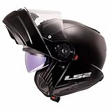 LS2, klapphelme motorrad STROBE II matt black, L