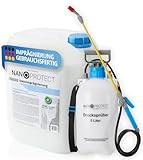 Nanoprotect Steinimprägnierung inkl. Drucksprüher | Vorbeugend gegen Grünbelag und Schmutz | Ideal für Pflastersteine, Beton und Naturstein | 10 L für ca. 80 – 120 m²