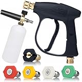 PowerWash Pro Set – Hochdruckreiniger Pistole 4350 PSI | 22mm Anschluss | 5 Quick-Connect Düsen (0°–60°) | 1L Schaumkanone | Kompatibel mit Kärcher & anderen Hochdruckreinigern
