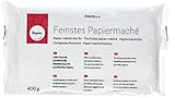 Rayher Hobby RAYHER 3450000 Porzella, feinstes Papiermaché, porzellanweiße Modelliermasse lufttrocknend, zum Modellieren von porzellanfeinen Objekten, Beutel 400g