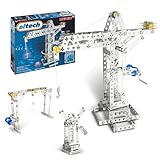 Eitech Metallbaukasten 00005 Multimodell-Set - Konstruktionsspielzeug für Kinder: Turmkran, Hebebrücke, Windmühle 3 in 1 - Bauset für Mädchen und Jungen ab 8 Jahren