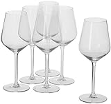 alpina Weingläser Weißwein - Weingläser Set 6 Teilig - Weinglas 37cl - Spülmaschinenfeste Weißweingläser - Geschenke für Frauen und Männer - Wein Geschenk für Weisswein - Glas