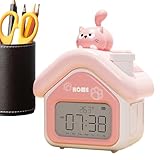Wezalget Niedlicher Kinderwecker, Süßer Digitaler LED Kinderwecker, Praktischer Für Kinderzimmer Nachttisch Schlafzimmer Reisen Schule