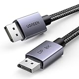 UGREEN 8K Displayport Kabel 1.4 8K 60Hz 4K 240Hz, VESA-Zertifiziert, Aluminium DP kabel 32.4Gbps Kompatibel mit HDR, FreeSync, G-Sync, DSC 1.2, HDCP 2.2 für PC, HDTV, Monitor, Grafikkarte(2M)