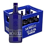 ACQUA MORELLI Sparkling Frizzante – 12 x 0,75L Glasflaschen – Premium Mineralwasser mit feiner Kohlensäure – Italienisches Quellwasser aus den Alpi Marittime für puren Genuss & feine Speisen