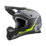 O'NEAL | Motocross-Helm | MX Enduro Motorrad | ABS-Schale, , Lüftungsöffnungen für optimale Belüftung & Kühlung | 1SRS Helmet Stream | Erwachsene | Grau Neon-Gelb | Größe S