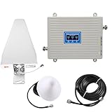 Fozriybefy 2G 3G 4G 5G Signalverstärker Tri-Band-Verstärker 900 1800 2100 MHz GSM WCDMA LTE Universal-Signalverstärker Repeater EU Stecker