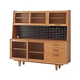 FURUIWUFENG Spind Metall Sideboard Home Guest Restaurant High Cabinet Cupboard Nordic Solid Wood Tea Cabinet Multifunctional Storage Wine Cabinet Spind (Size : 160 * 42 * 169cm)