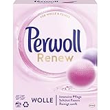 Perwoll Renew Wolle Waschpulver (16 Wäschen), Feinwaschmittel für Wolle, Kaschmir & Seide, Wollwaschmittel glättet Fasern & verhindert Knötchen