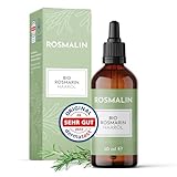 Rosmalin® Rosmarinöl für Haare & Kopfhaut | Haarwachstum beschleunigen | 100% Bio Haaröl - Dermatologisch getestet - für Frauen & Männer geeignet - Zertifizierte Naturkosmetik