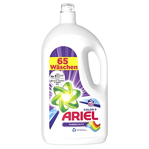 Ariel Waschmittel Flüssig, Flüssigwaschmittel, Color Waschmittel, 130 Waschladungen (2 x 3.575 L) Farbschutz
