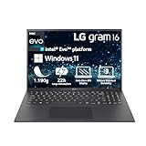 LG gram (2023) | 16' 16:10 IPS LCD-Display | Ultralight Notebook 1.190g | Intel Core i7 | 16GB RAM | 512GB SSD | 22h Akkulaufzeit | Windows 11 Home | Mirametrix | Schwarz
