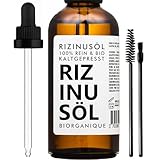 Rizinusöl BIO | 100% rein, natürlich und kaltgepresst | Pflege für Nägel, Wimpern, Haut, Bart | 50 ml | Vegan & Cruelty Free | BIO Castor Oil | Glasflasche + Pipette (Auf Deutsch)