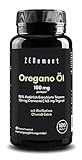 BIO Oregano Öl, 120 Weiche Kapseln | PREMIUM: 106mg Carvacrol und 4,5 mg Thymol pro Kapsel | mit Bio-Extra Natives Olivenöl | Laborgeprüft, 100% natürliche Zutaten, ohne Zusatzstoffe | Zenement