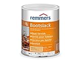 Remmers Bootslack farblos, 0,75 Liter, Hochglänzender Speziallack für Holz, Klarlack, auch für Holzmöbel, Fest- und Bierzeltgarnituren geeignet