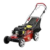 Benzin Rasenmäher, 140cc 4 Takt 5 PS Rasenstecher mit Antrieb, Einzylinder-Benzinmotor, 8-fache Höhenverstellung, für Familie, Bauernhof