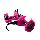 Flash Wheel Fersenrolle Bunte blinkende Walze Whirlwind Riemenscheibe Flash-Räder Fersenrolle einstellbar einfach Rollschuhschuhe für Kinder Erwachsene (Color : Pink)
