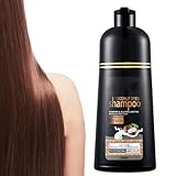 500ml Haarfärbeshampoo Für Männer & Frauen Semi-permanente Instant Black Hair Shampoo Natürliche Haarfärbeshampoo Hair Dye Shampoo Lang Anhaltende Haarfärbemittel Grauabdeckung- Einfach & Schnell