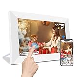 Frameo Digitaler WLAN-Bilderrahmen, 25,7 cm (10,1 Zoll), mit SD-Kartensteckplatz für 32 GB Speicher, IPS-Touchscreen, automatische Drehung der Dias, Teilen von Videos