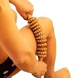 Tuuli Accessories Anti Cellulite Massage Massagegerät Massageroller Roller mit Griff Oberschenkel Maderotherapie aus Holz