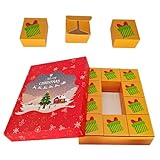 Evember Leere Adventskalender zum Befüllen, handgemachte Countdown bis Urlaub 12 Tage, Urlaub Party Supplies, Goody Dessert Containers Nachfüllbare Karton Faltschachtel für Freunde Familie