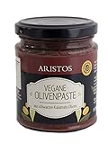 ARISTOS schwarze Tapenade aus griechischen Kalamata Oliven – 3x 190g leckere vegane Olivenpaste als veganer Brotaufstrich und zum Kochen mit griechischen Kräutern und Gewürzen verfeinert