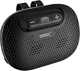 SUNITEC Freisprecheinrichtung für Auto Bluetooth 5.0, 2 Telefone Support, Siri & Google Assistant, Automatische Verbindung, Geräuschunterdrückung, 3W Lautsprecher, 22h Spielzeit, GPS & Musik Kompatibi