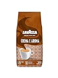 Lavazza, Crema e Aroma, Arabica und Robusta Kaffeebohnen, Ideal für Espressomaschinen, mit Schokoladigen Aromen, Reicher und Vollmundiger Geschmack, Intensität 8/10, Mittlere Röstung, 1 kg Packung