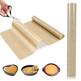 Miawtro Dauerbackfolie Rolle（224cm*30cm）,Premium Wiederverwendbares Backpapier,Zuschneidbar Dauerbackmatte Hitzebeständig, Antihaftbeschichtet, Spülmaschinenfest,Zum Backen von Lebensmitteln