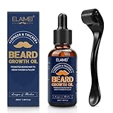 Bartroller Bartwuchs Haare Bartöl + Dermaroller, Biotin Beard Growth OIL Kit 0,25mm Microneedling Roller Bartroller Set, Bartwachstums Set, Stimuliert Verdicken Schnurrbart & Haarwachstum für Männer